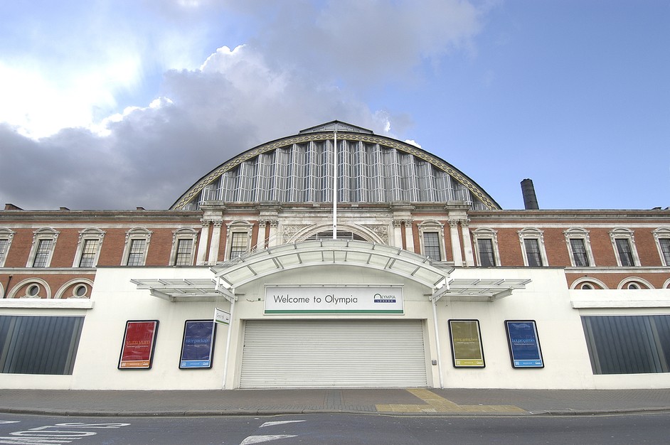 The entrance to Olympia Centre in London