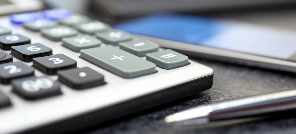 Calculator on a desk